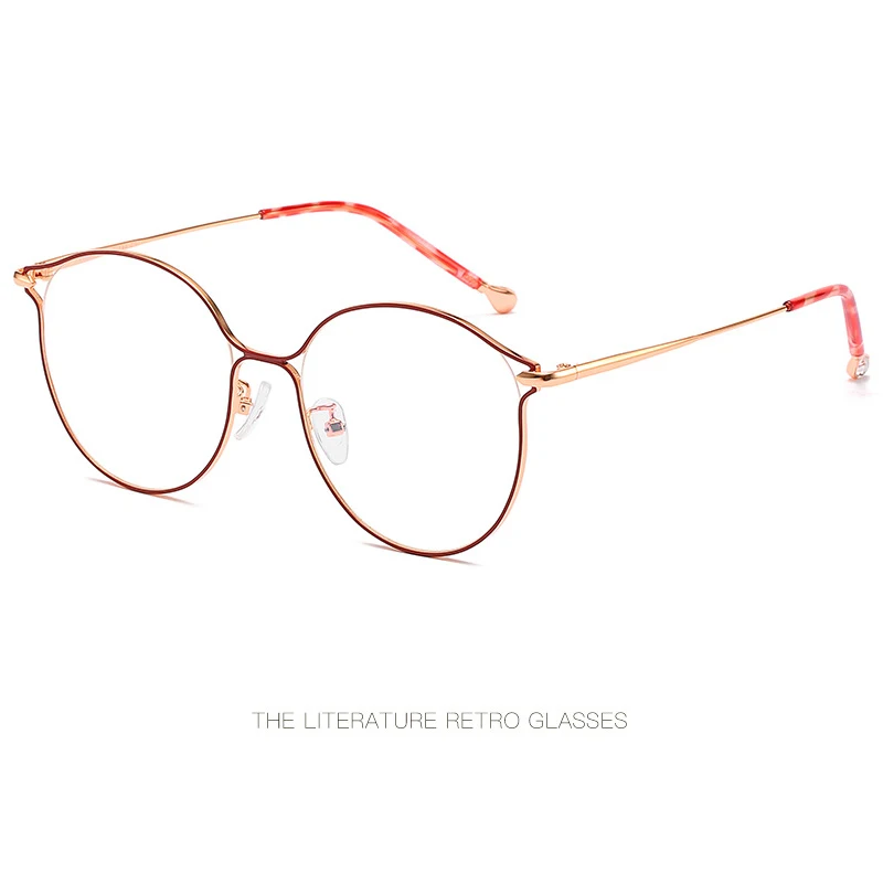 

New personality fashion frame metal glasses Korean version of the tide art flat mirror can be equipped with myopia glasses frame