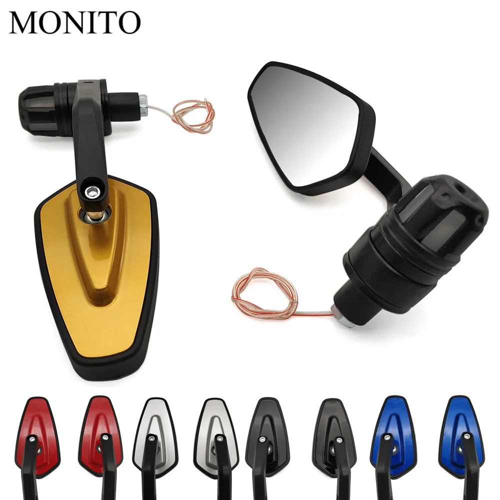 Зеркало заднего вида светодиодный мотоцикла Suzuki GSXR600 GSXR750 GSXR1000 SV650 CBR600 Katana 7/8 дюйма