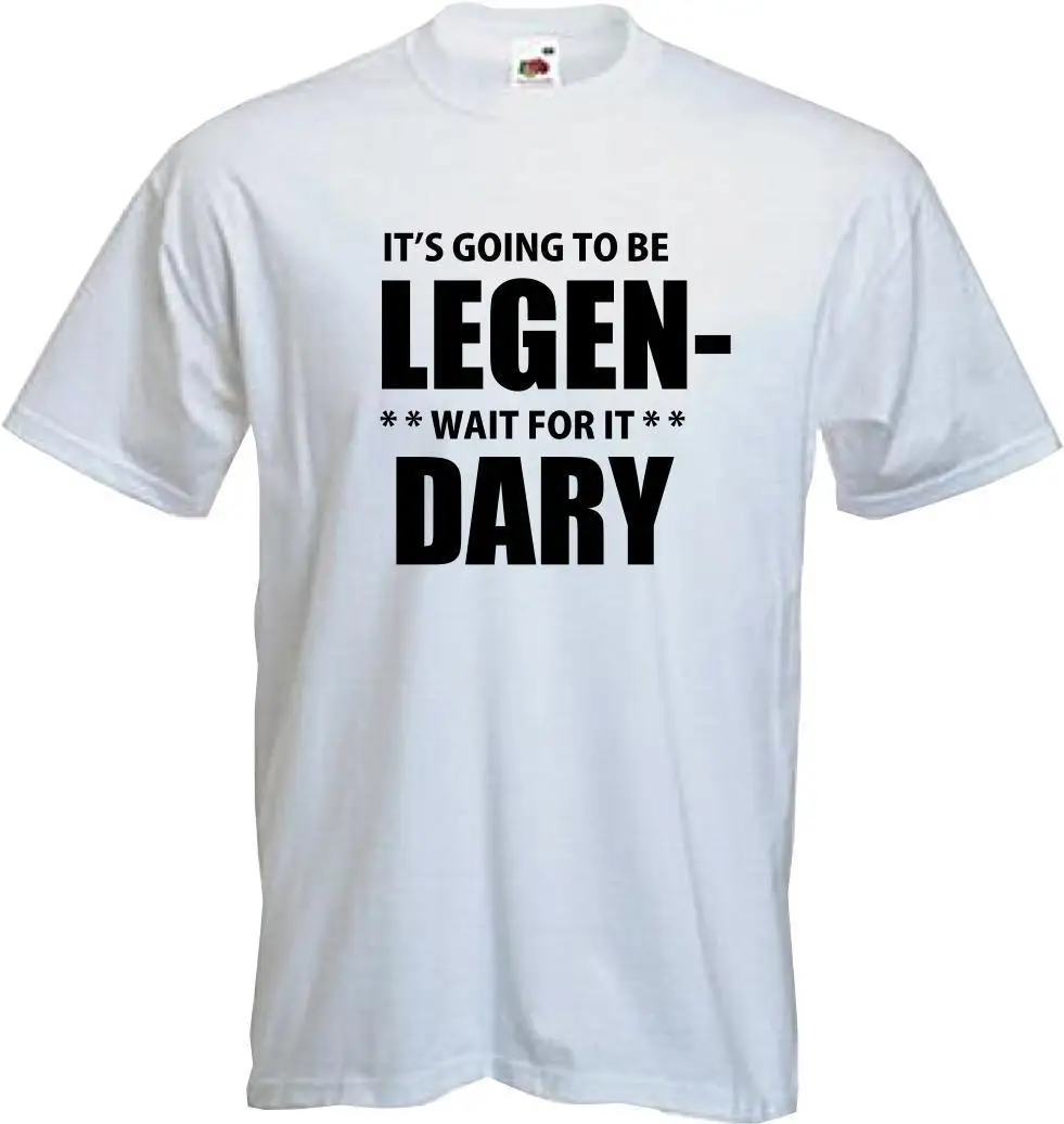 LEGEN * wait for it DARY How I Met Your Mother HIMYM Barney Stinson футболка новые футболки Забавные топы