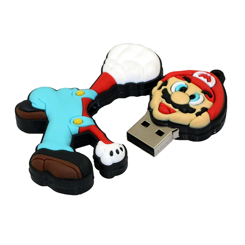 Cle Usb флеш-накопитель 32 ГБ Супер Марио мультфильм Bowser Флешка 128 Гб 64 Гб Забавный Usb флеш-накопитель 16 Гб карта памяти диск 8 ГБ 4 ГБ ручка-накопитель