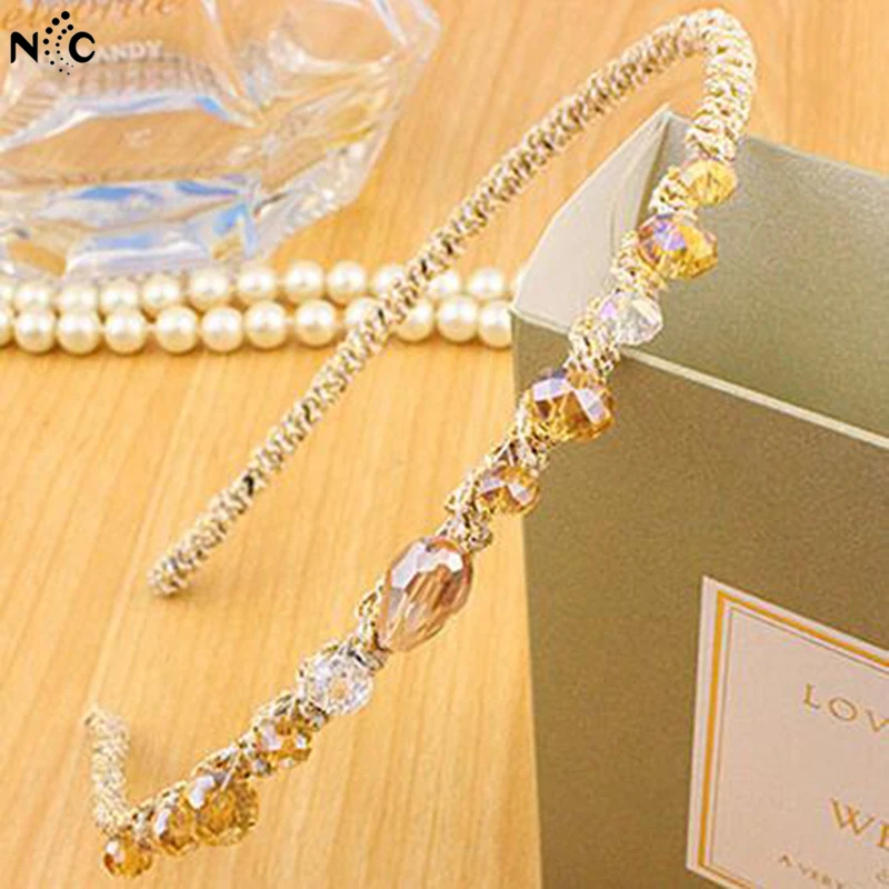 1 шт. Женская Блестящая металлическая повязка на голову| |