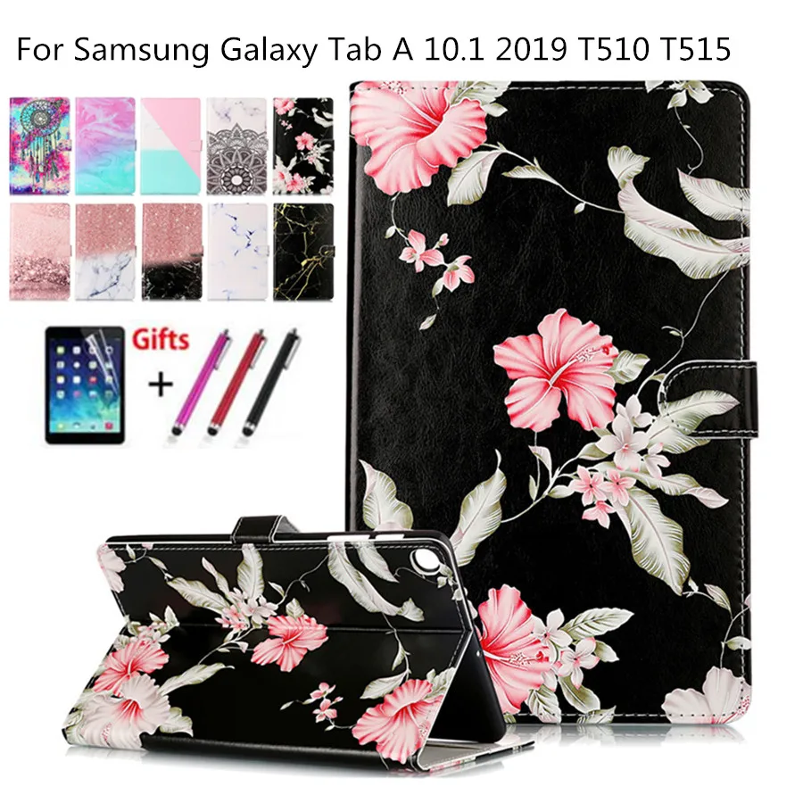 Чехол для Samsung T510 T515 Женский умный чехол планшета из искусственной кожи с