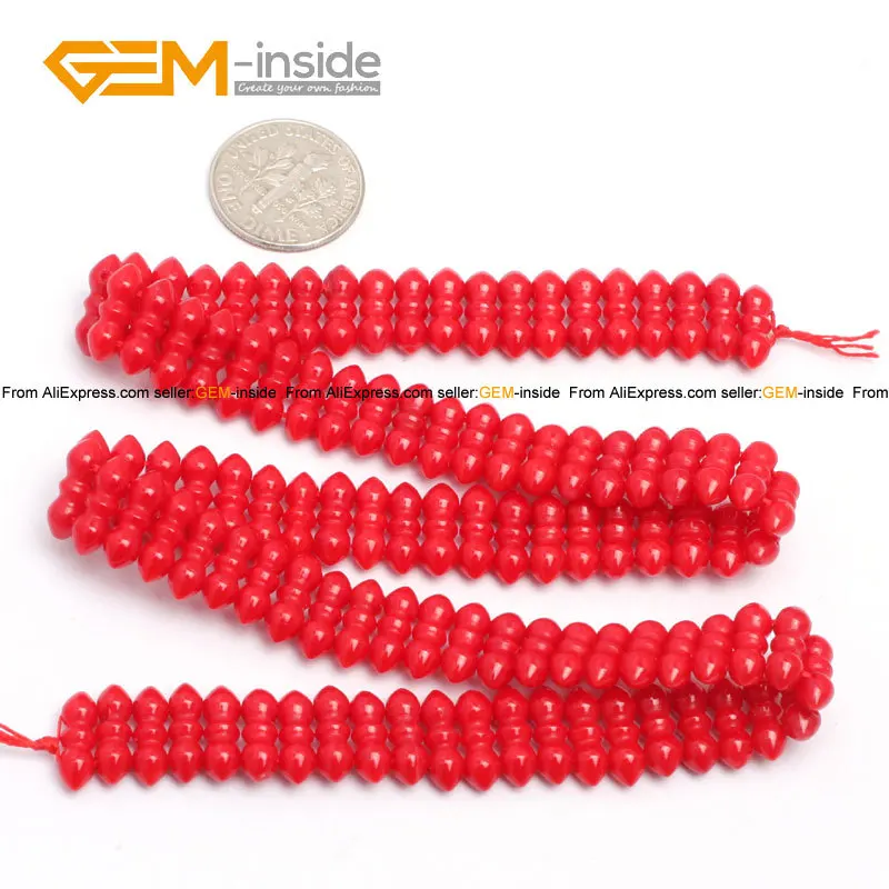 Бусины из натурального коралла с драгоценным камнем внутри для изготовления