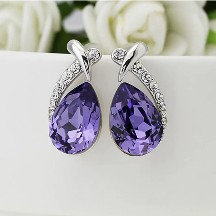 Женские серьги-гвоздики с серебряным покрытием свадебные аксессуары | Украшения