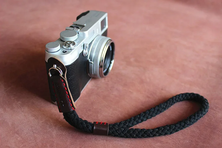 Тканый наручный ремень для камеры Leica M9, M8, X2, Fujifilm X100S, Finepix, Panasonic, GM1, Olympus, PEN, E-P5, Sony Alpha, A7, A7S (art.: 7a50279cd) - 7a50279cd