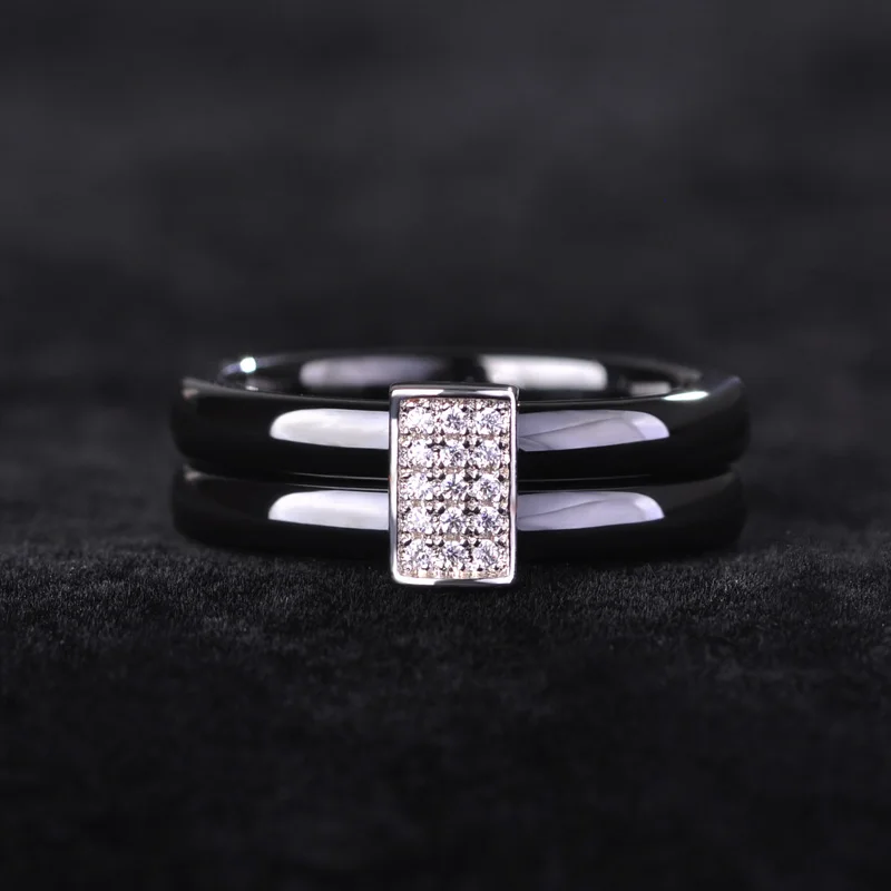 Шикарный Геометрические Керамические Кольца и Серьги Комплект Ювелирных