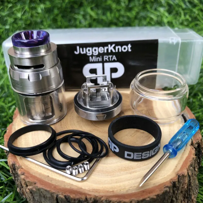 2 шт./лот 1:1 JuggerKnot Mini RTA сменный бак атомайзер испаритель одна катушка регулируемый