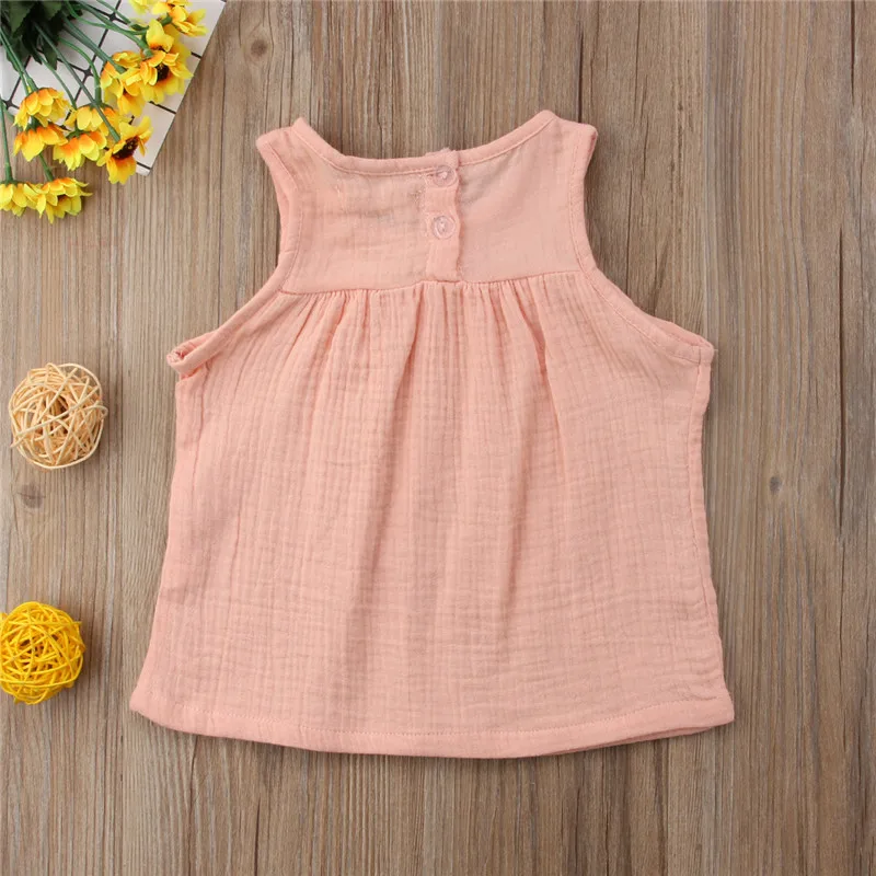 Toddler Baby Girl Dress Summer Sleeveless Pure Color Kids Baptism Birthday Princess Girls Clothing Infatn Dresses Vestido | Детская