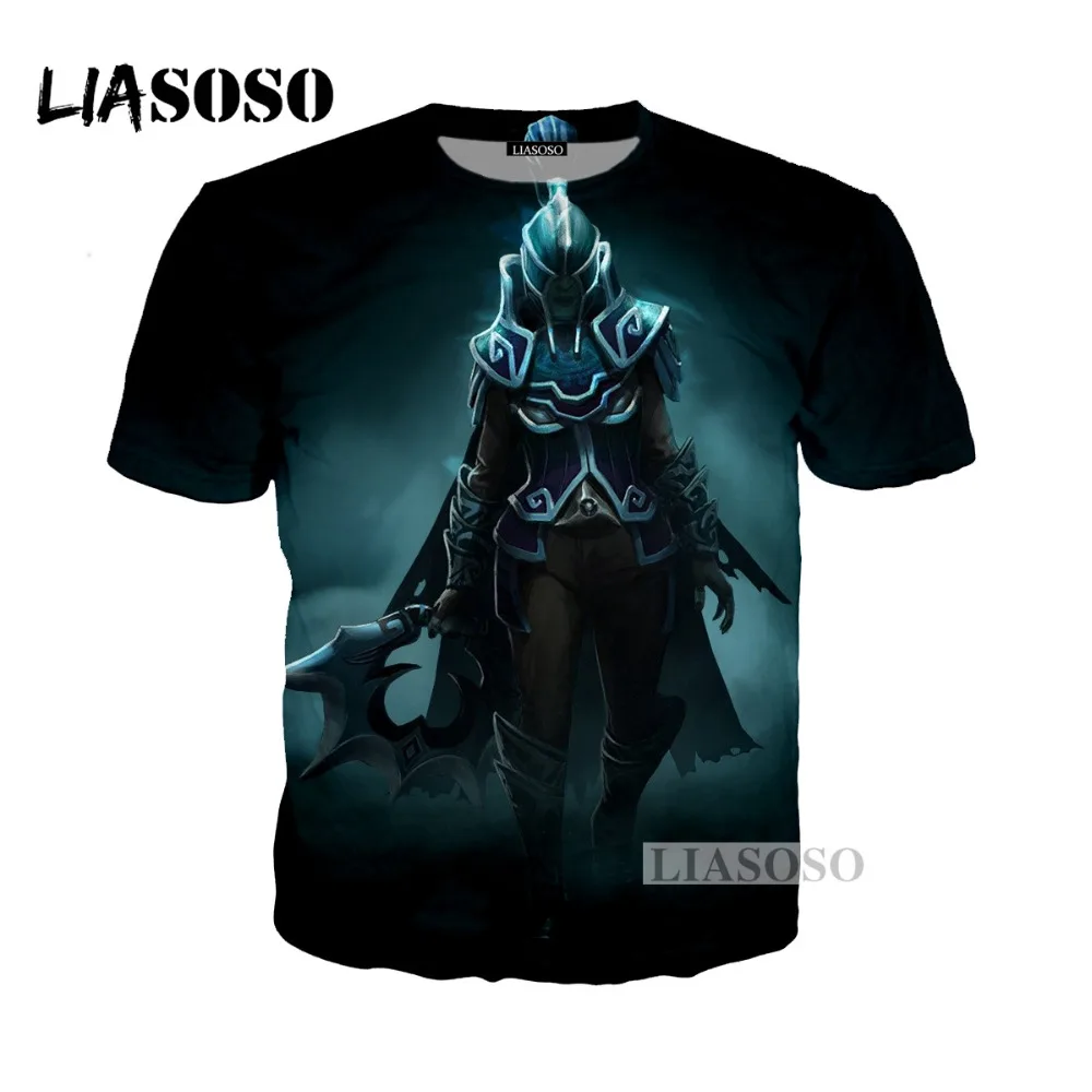 LIASOSO летняя Новинка для мужчин и женщин 3D принт видеоигра Dota 2 футболка модная