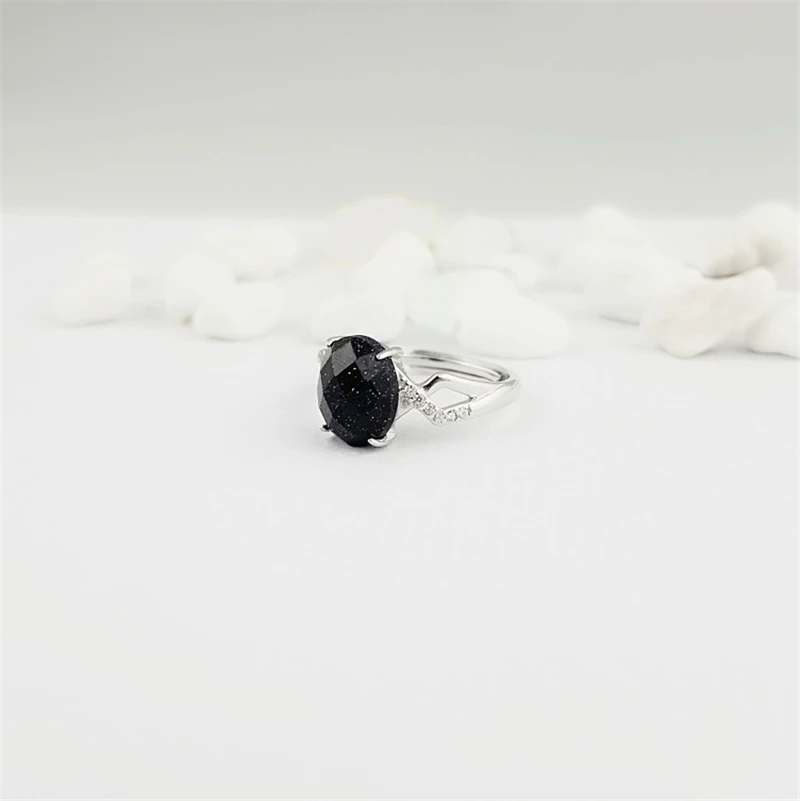 Женское Винтажное кольцо из стерлингового серебра 925 пробы с натуральным