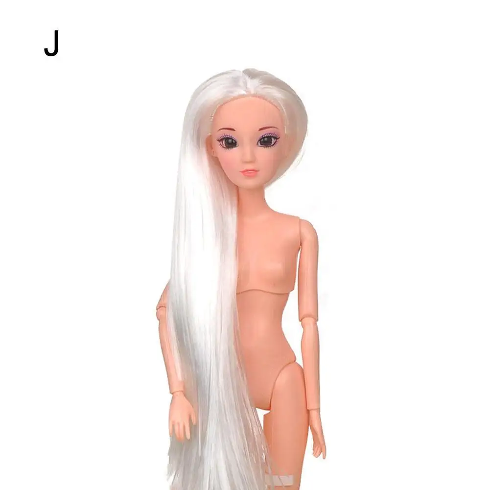 10 1 шт., 1/6 соотношение, BJD, шаровой шарнир, кукла, 12 подвижных шарниров, сделай сам, 3D голова, акриловые глаза, длинные волосы, игрушка, подарок для девочки(высота 32 см/12,6 дюйма - Цвет: 10