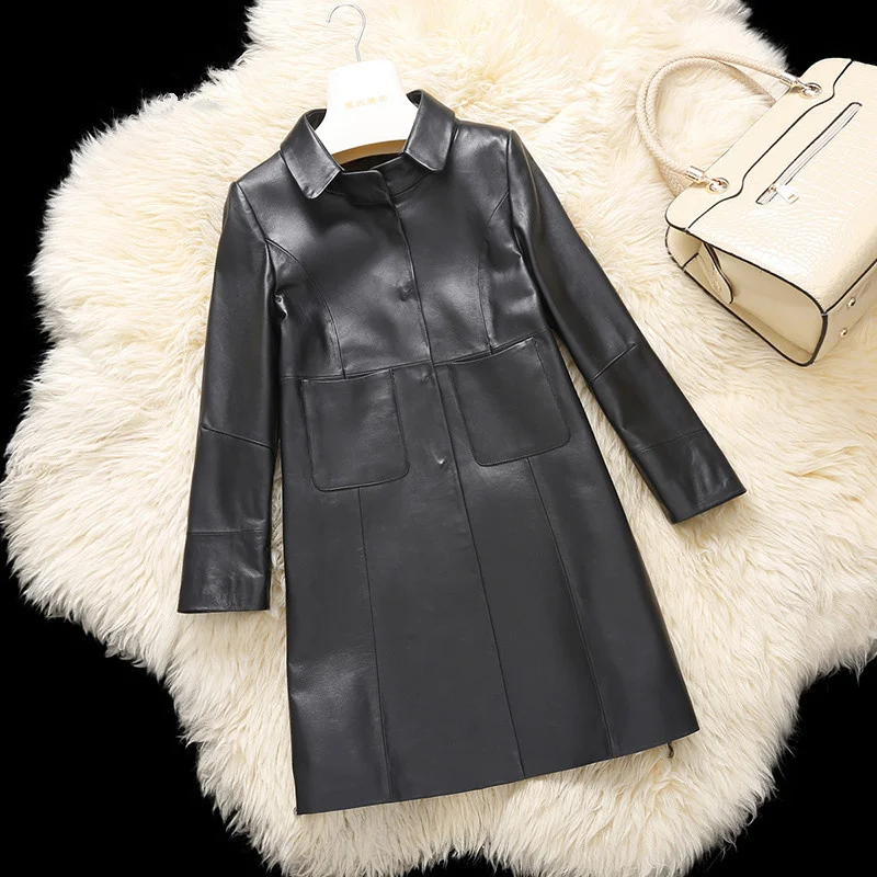 Весной высшего качества из натуральной кожи куртка 2019 женская обувь овечьей