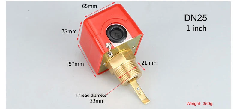 1 дюйм 1/2 ''3/4'' DN25 наружная резьба SPDT водное весло переключатель потока HFS-25 для 220VAC 3A датчики расхода воды весло водяной насос