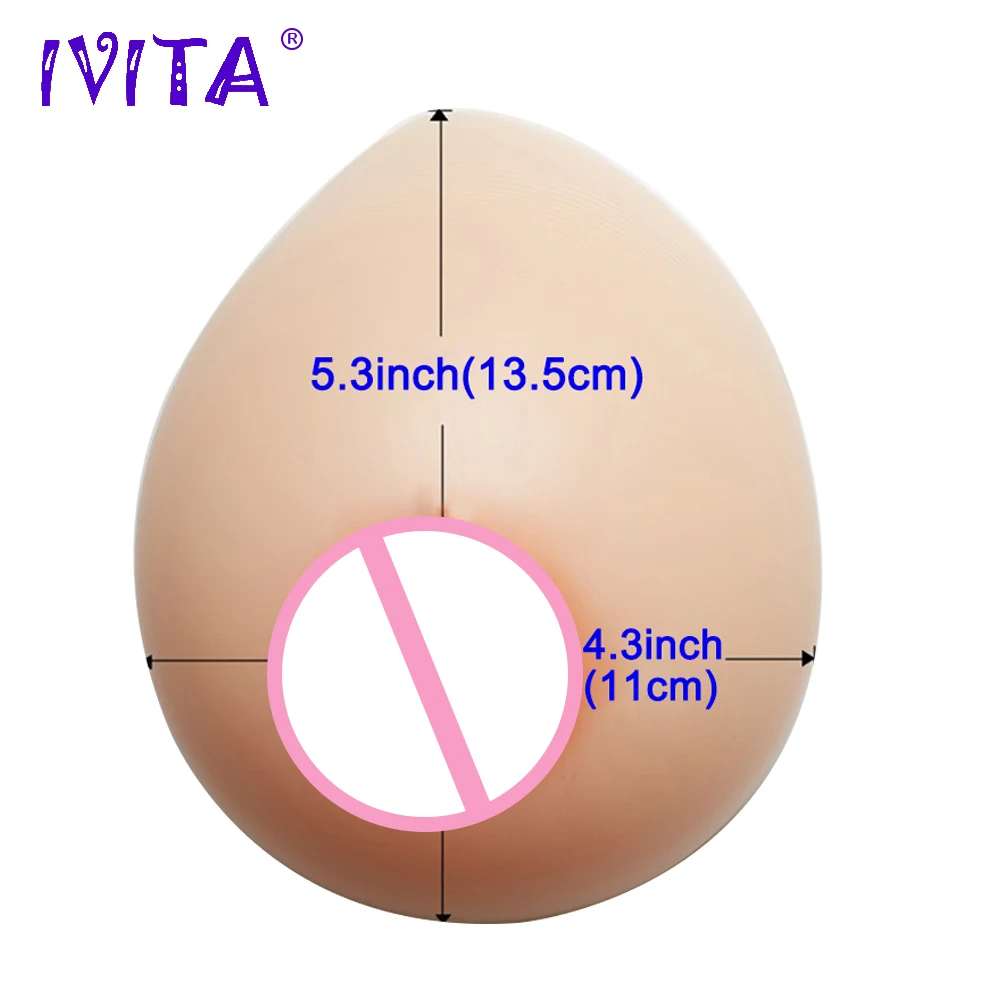 IVITA 1400 г реалистичные силиконовые формы груди поддельные для трансвеститов Супер