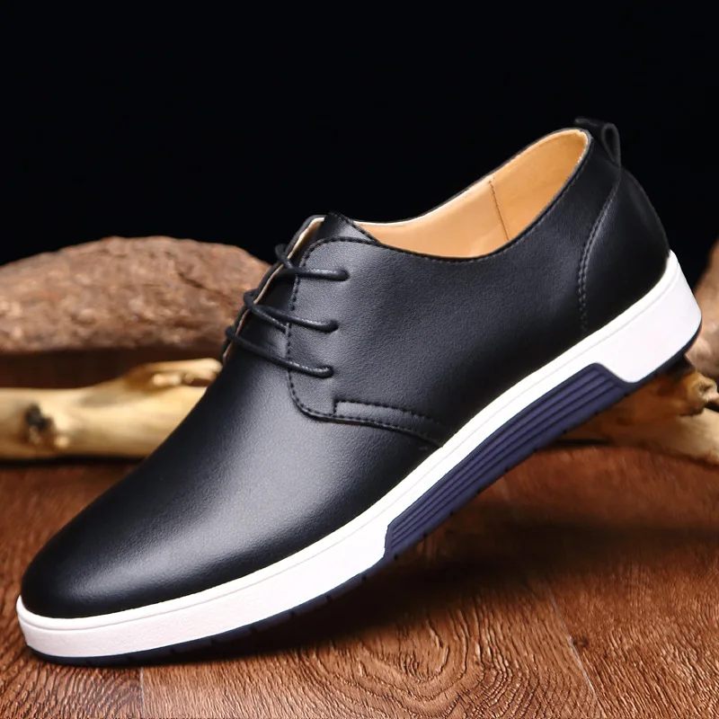 Akexiya New Casual Shoes Men Fashion Leather Mens Spring Autumn Men's Flats Oxfords Genuine Man Driving | Обувь