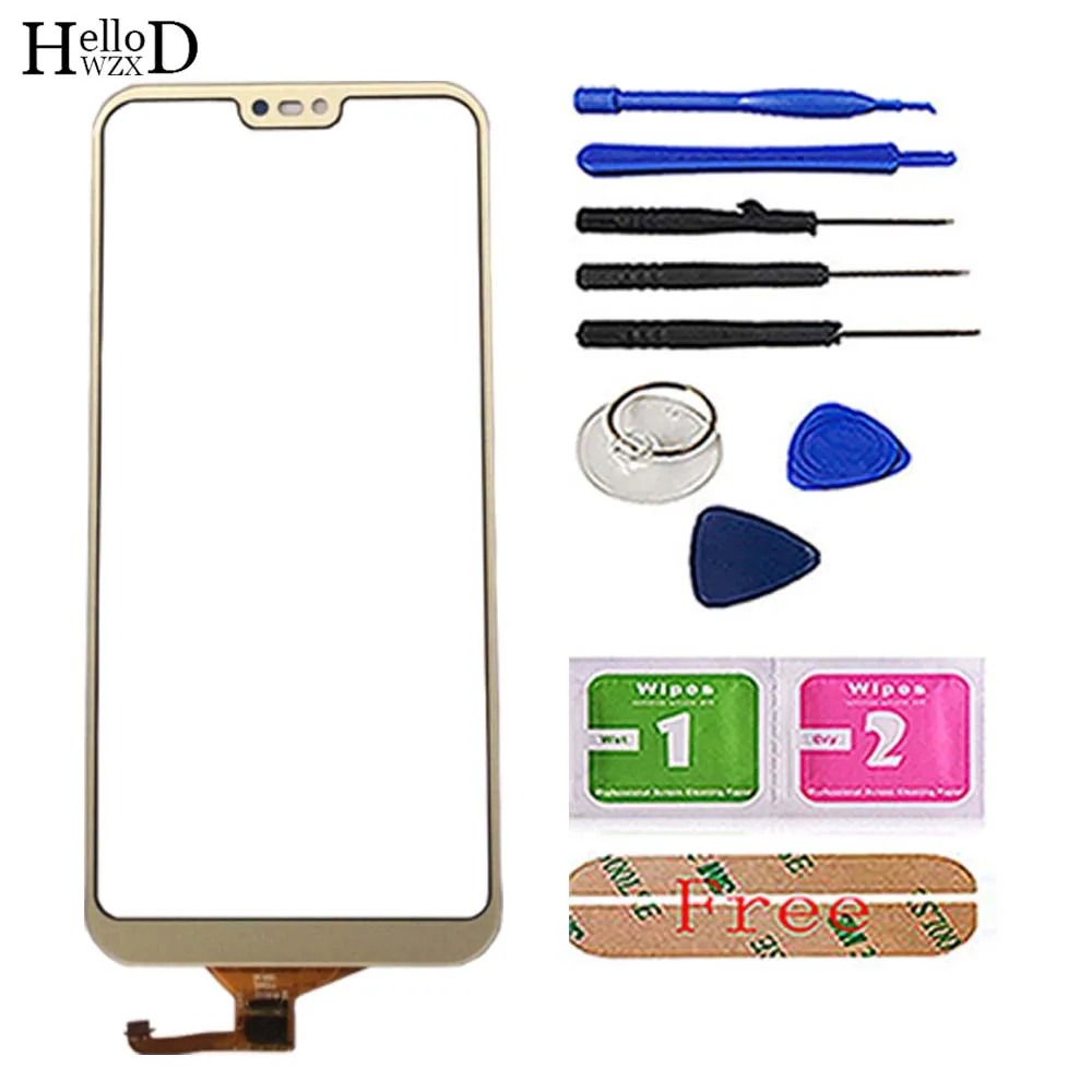 Gold With Tools Сенсорный экран для huawei P20 Lite сенсорный экран стеклянная панель дигитайзер Сенсорная панель сенсорная панель Переднее стекло Ремонт Для huawei Nova 3E - Цвет: Gold With Tools