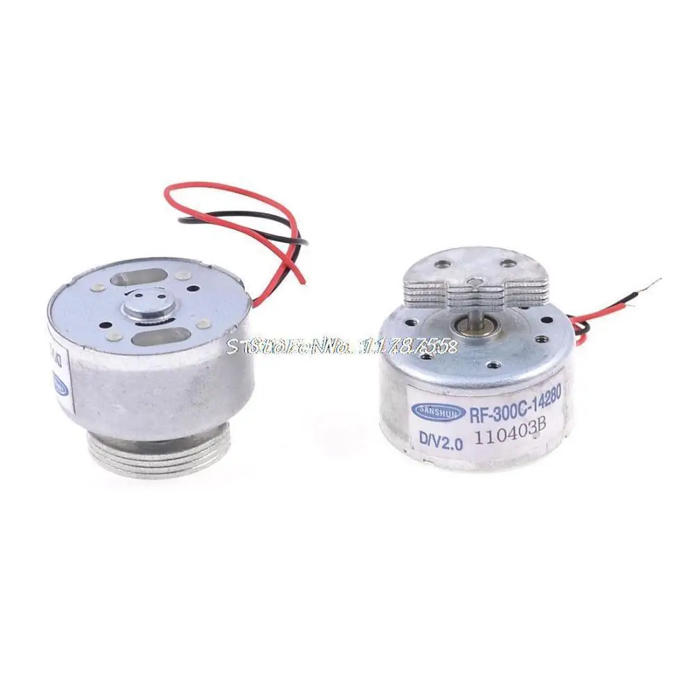 2 Pcs 1700RPM Load Speed DC 2V Round Micro Vibration Motor RF300 for RC DIY | Обустройство дома