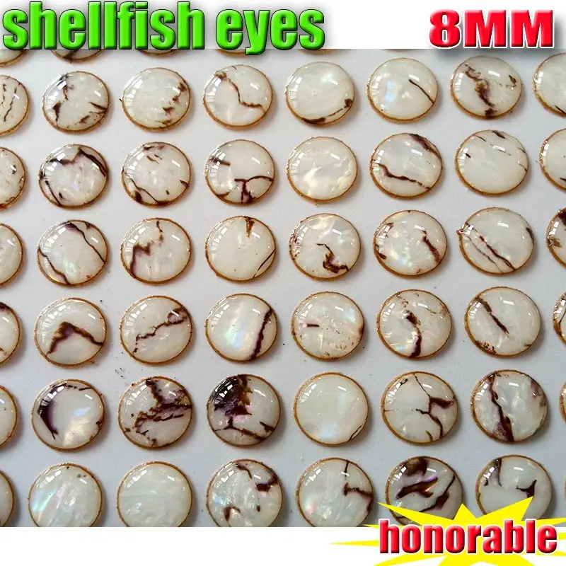 Новый продукт моллюсков глаза для приманки рыболовные хорошо сделано! 4MM-5MM-6MM-8MM