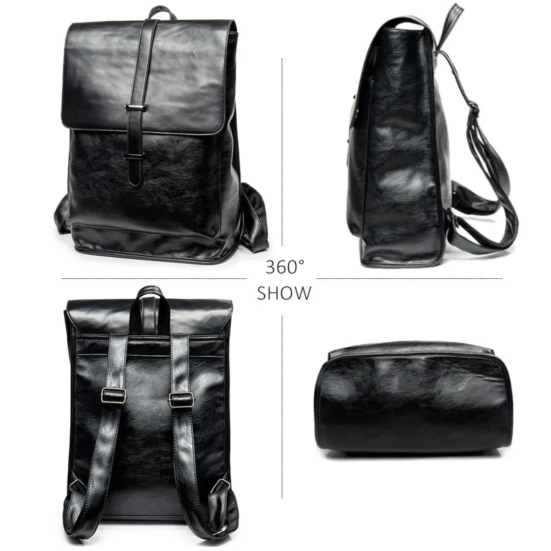 Мужской винтажный повседневный рюкзак с usb зарядкой рюкзаки из искусственной