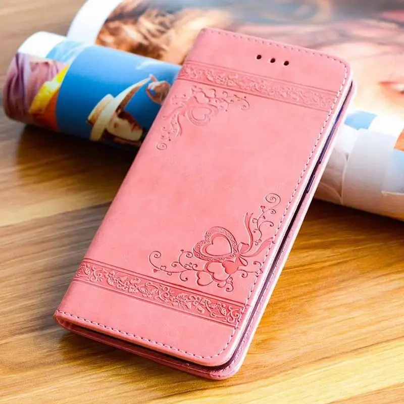 Розовый Флип тисненый кожаный чехол для huawei P30 Lite P20 Pro Y9 чехол для телефона Флип Магнитный кожаный чехол для huawei P10 P9 Lite P30 - Цвет: Розовый