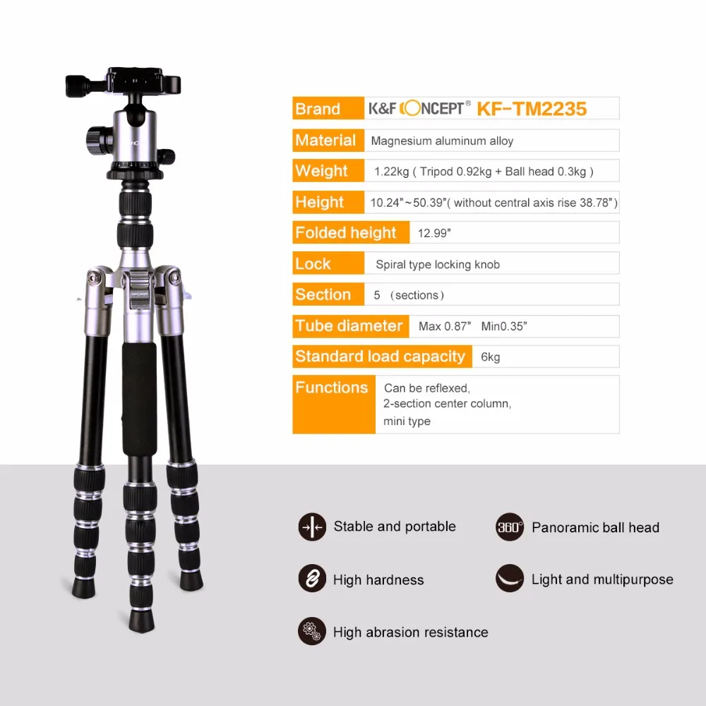 К &amp F Концепция Мини Профессиональный Штатив Камеры Из Алюминиевого Сплава