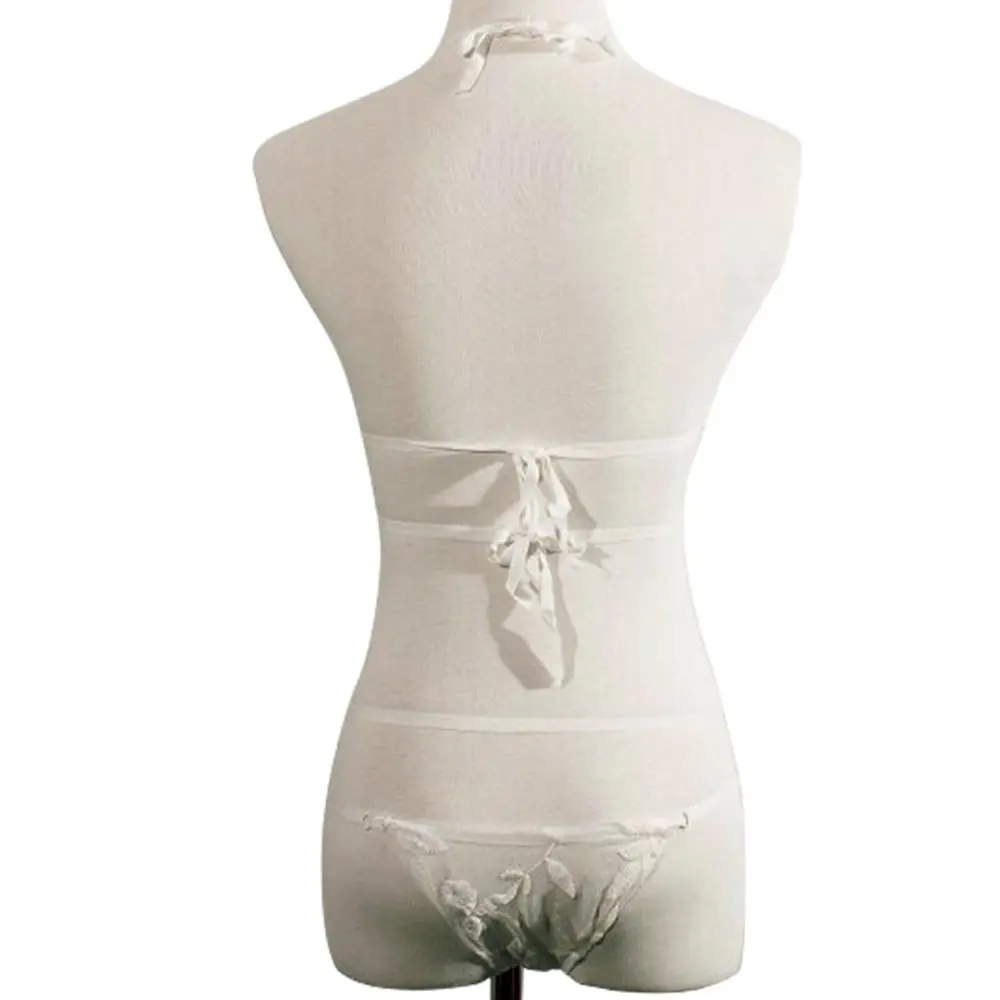 Женское сексуальное прозрачное белое кружевное бикини нижнее белье бюстгальтер