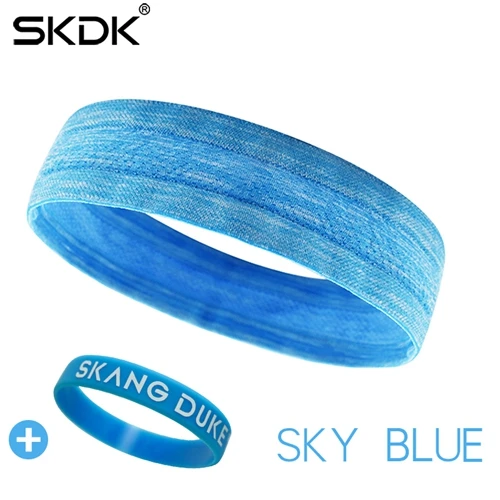 Blue SKDK 1 шт. Sweatband эластичные Йога Бег Фитнес Пот Группа головная повязка лента для волос головы предотвратить пот группа спортивного оборудования - Цвет: Blue