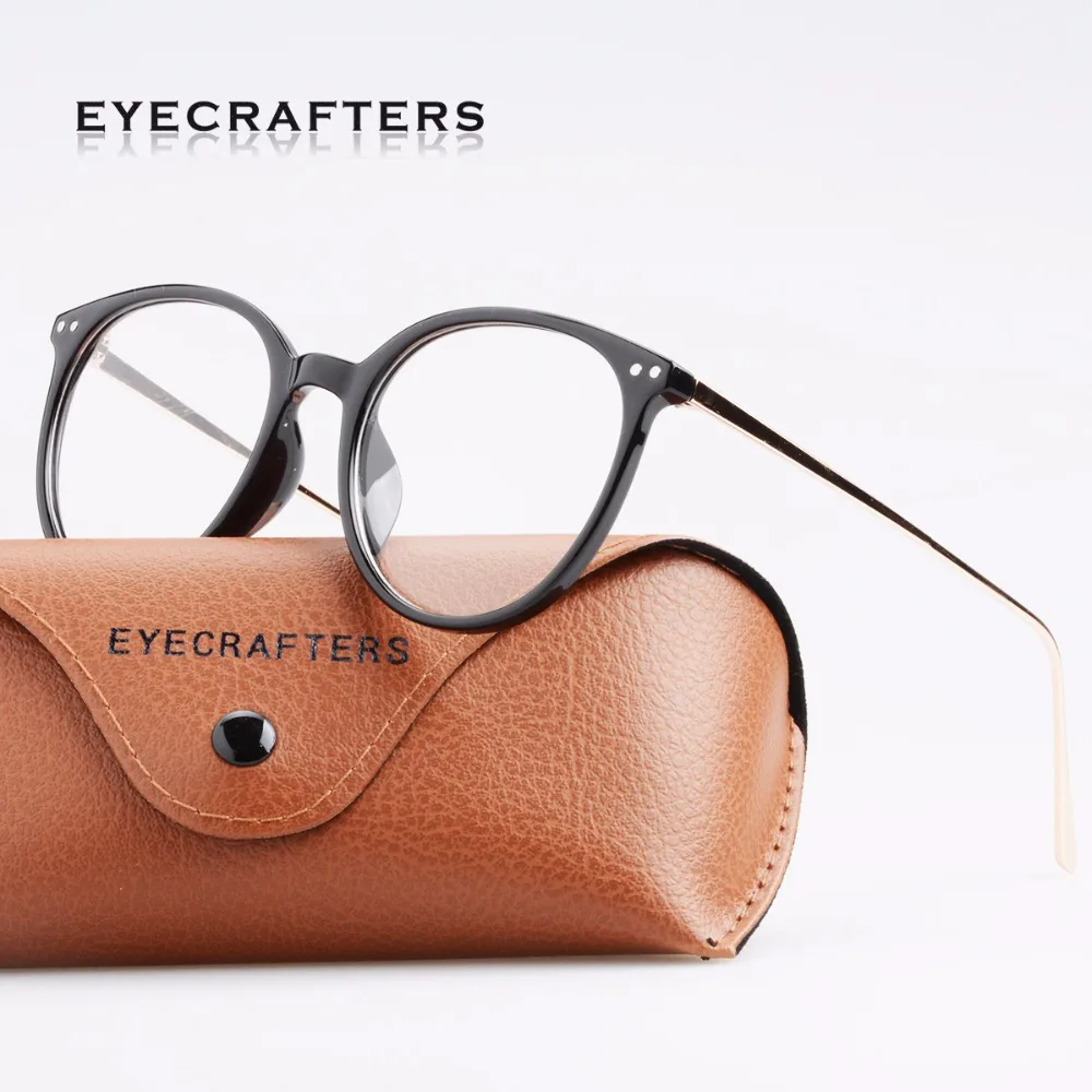 Наглазники модные золотистые металлические ретро Wo мужские очки оправа