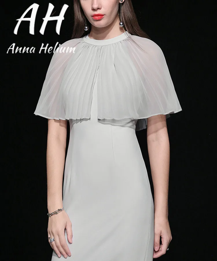 Высококачественные летние с круглым вырезом летучая мышь без рукавов до колена