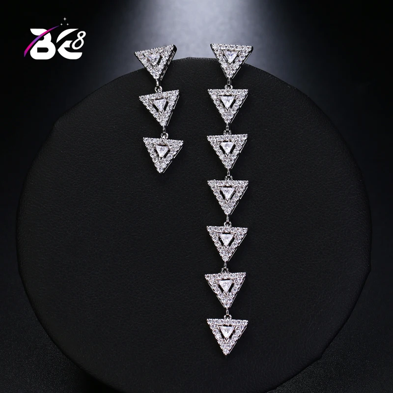 

Be 8 2018 Hot Sale New Style Vintage Personality Asymmetrical Triangle Earrings Long Dangle Earrings for Women Gift E476