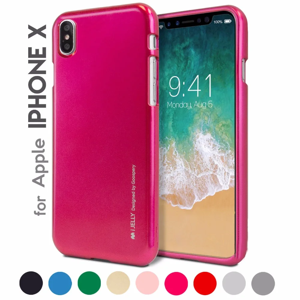Mercury Goospery i-Jelly ТПУ чехол На Бампер Тонкий металлик чехол для iPhone 5 5S SE 6 6s 7 8 Plus X XS XR MAX 11 11PRO 11 PRO MAX
