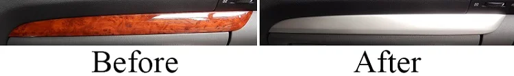 Stainless Steel interior front dashboard air control panel decorative cover trim for Toyota Land Cruiser Prado J120 2003-2009