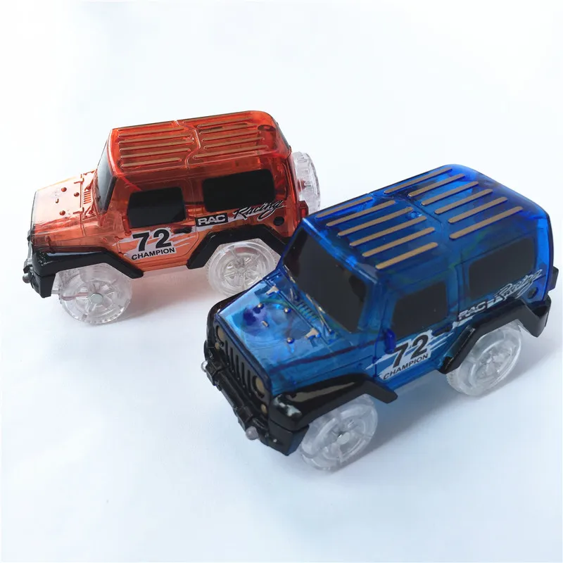 2018 Светящиеся в темноте игрушки 600 шт. трек + 2 светодиодные автомобили светящийся