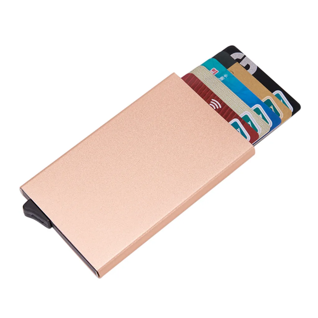 Высококачественный однотонный автоматический выдвижной кошелек из оксида