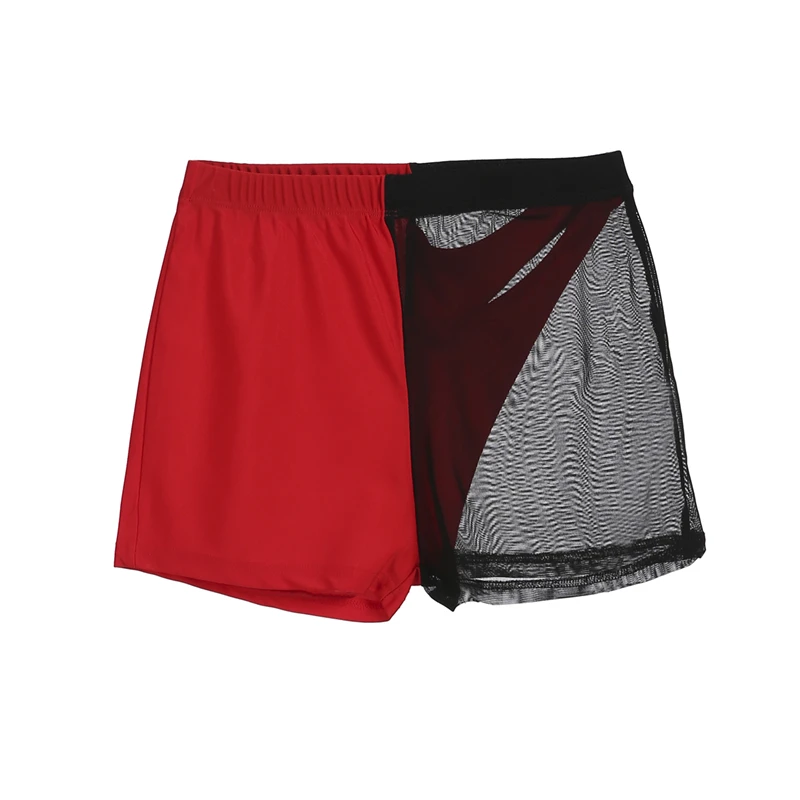 Сексуальные женские сетчатые шорты для езды на велосипеде кружевные лоскутные