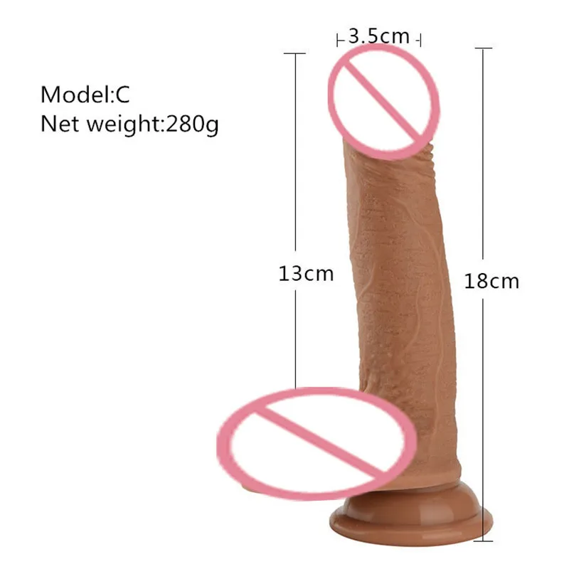 Огромный мягкий силиконовый реалистичный фаллоимитатор на присоске