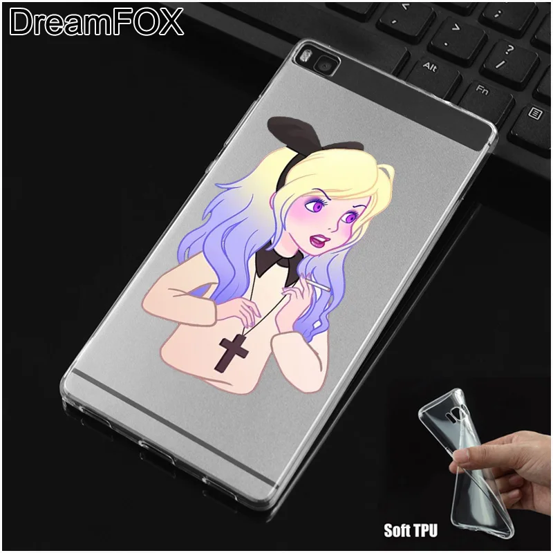 DREAMFOX L095 таттон принцесса девушки панк Мягкий ТПУ силиконовый чехол для huawei P8 P9 P10