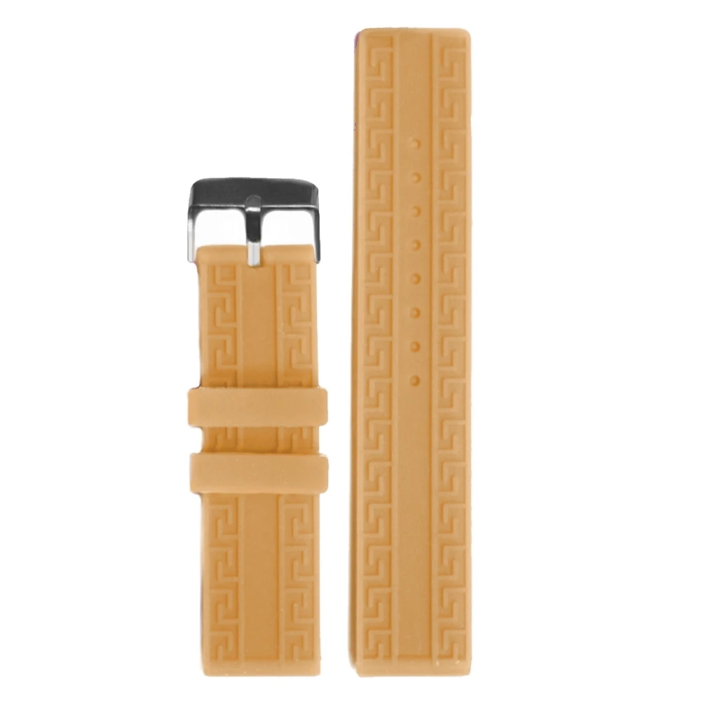 Ремешок силиконовый для наручных часов резиновый браслет цвета: верблюжий