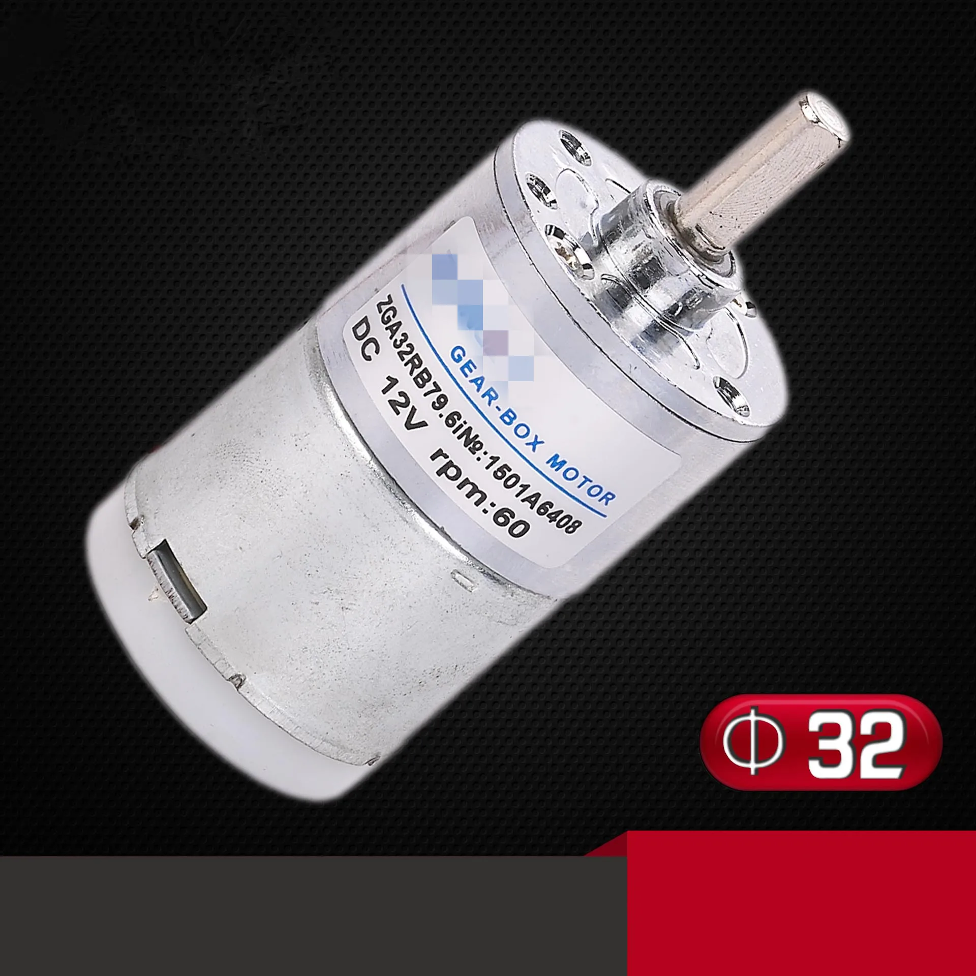 ZGA32RB мотор редуктор 32 мм миниатюрный DC 12 в 24 выходной вал центр 2RPM 350|motor 12v 24v|dc gear