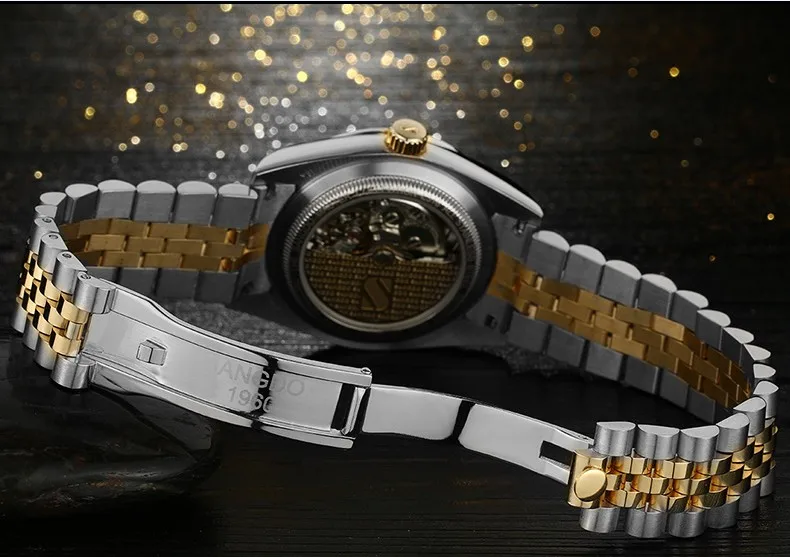 

SANGDO Blue dial dial Automatic Self-Wind movement High quality Luxury Couples watch Mechanical watches 022S