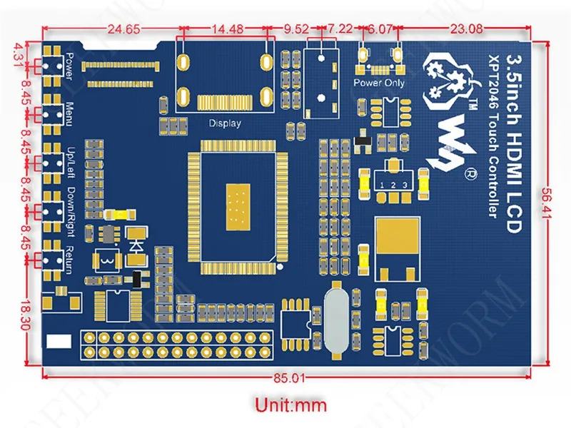 Raspberry Pi 4 60Fps 320x480-1920x1080 OSD ips дисплей 3,5 дюймов HDMI сенсорный экран с чехол для Raspberry Pi 4 Модель B/3B+/3B/2B