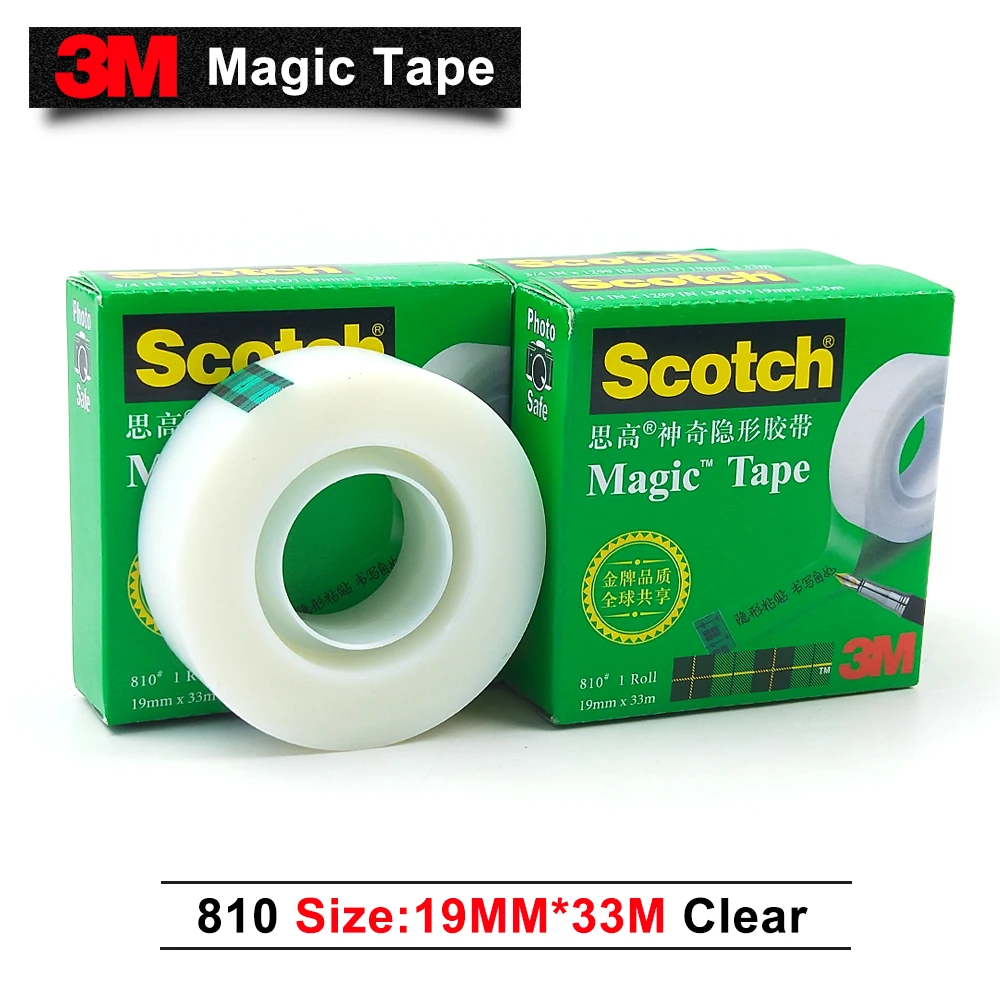 

10 шт 3M Scotch 810 Magic tape невидимая лента студенческие канцелярские принадлежности для школы и офиса 19 мм * 33 м