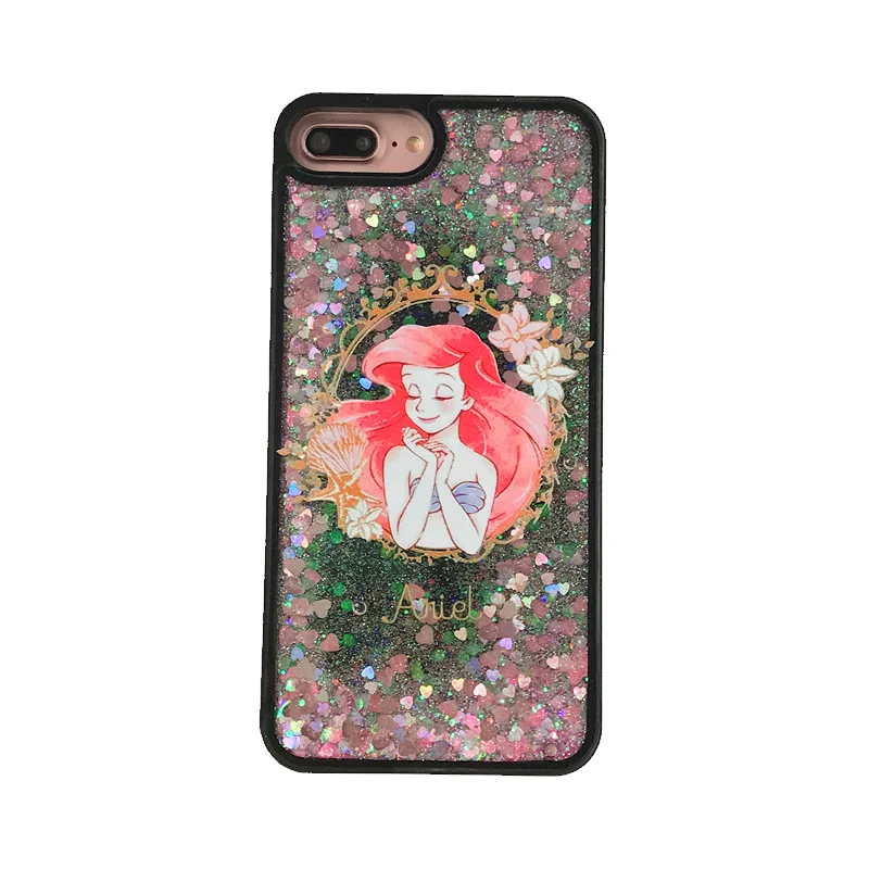 Cartoon Classic Anime Bling Glitter Phone Case For iphone Xs MAX Xr X 5 6 6s 8 7plus Sleeping Beauty Liquid Quicksand Cover |
