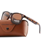 Мужские и женские модные солнцезащитные очки, зеркальные солнцезащитные очки UV400 коричневого цвета в ретро стиле, винтажные Поляризованные очки Q2140