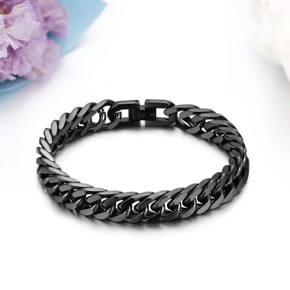 

BONISKISS Men's Punk Stainless Steel Silver Color Bracelets Gold Rock Bike Charm Gift For Male Cuff Bangles Cool Jewelry Bijoux