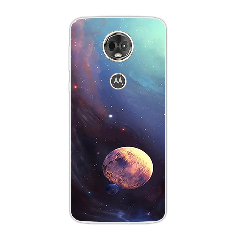 6," для Motorola E5 Plus E 5 Plus чехол для телефона полная плотный чехол для MOTO E5Plus прозрачный защитный чехол со звездным небом Капа