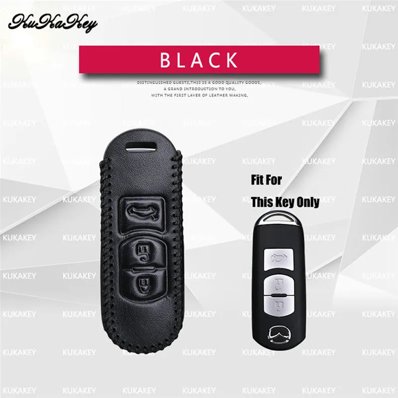 Car Smart Key Fob Cover Case For Mazda 2 3 2017 5 6 CX-5 cX-3 CX5 CX-7 CX7 MX5 RX8 626 2&amp3 Buttons Genuine Leather Shell | Автомобили и