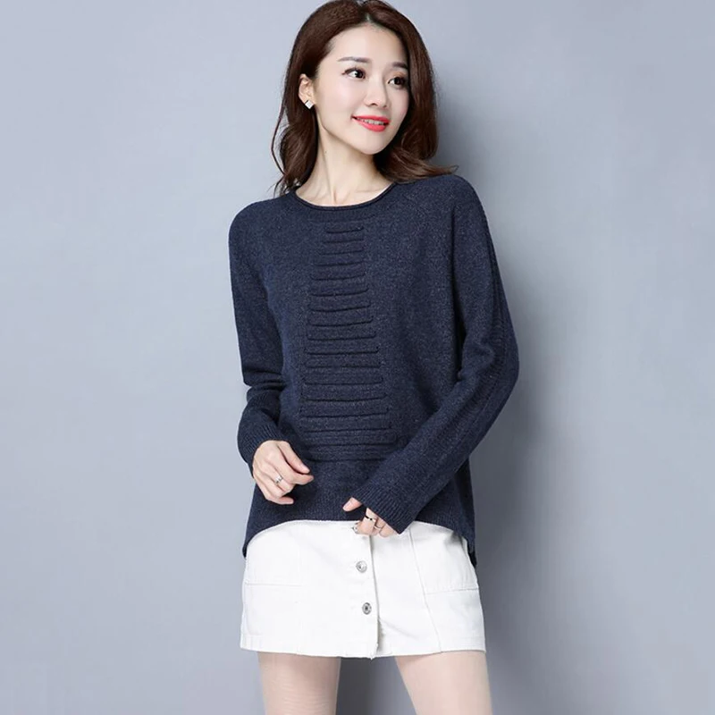 Women Sweaters 2018 Hot Sale Winter O-neck Long Sleeve Sweater Pullovers Knitted pull femme Female Warm Tops | Женская одежда
