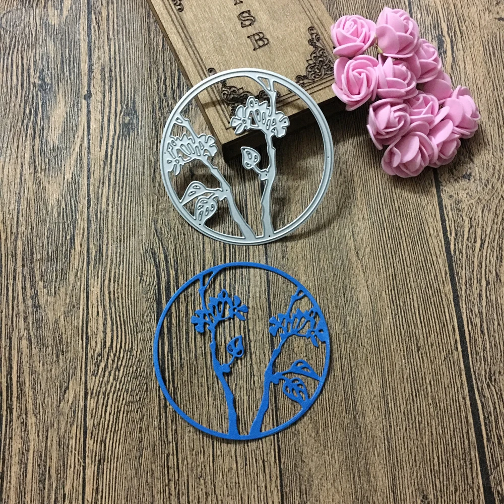 Новые DIY милые кружочки дерево Скрапбукинг Рождественский орнамент прорезной