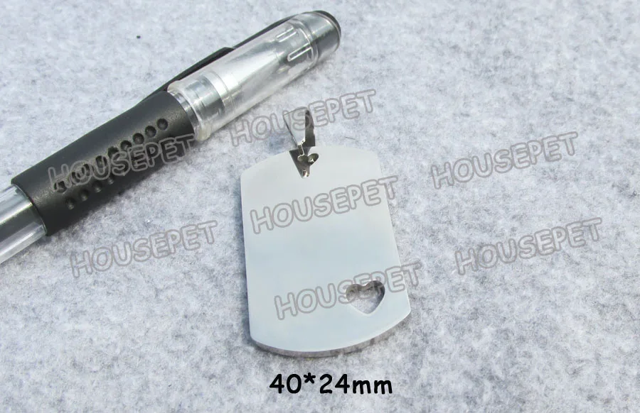 100 шт./лот Нержавеющая сталь армейские Тэги военный ПЭТ бейджики с вырезанное сердце